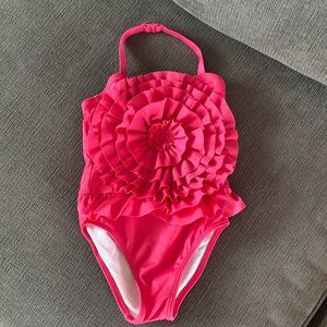 Janie and Jack pink swimsuit toddler size 3 **runs small**